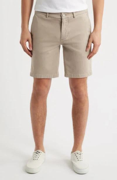 7 For All Mankind Slimmy Slim Fit Chino Shorts In Sateen Sunbuff