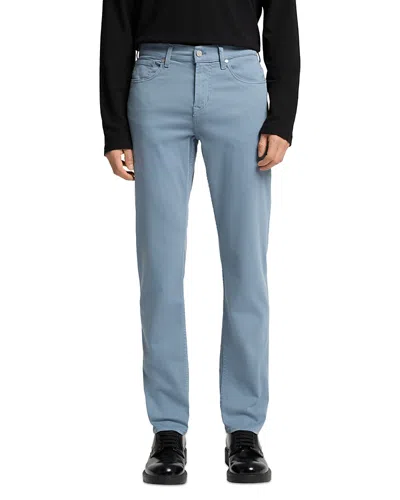 7 FOR ALL MANKIND SLIMMY SLIM FIT JEANS IN STRETCH SATEEN BLUE