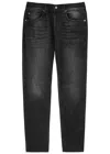 7 For All Mankind Slimmy Slim-straight Jeans In Black