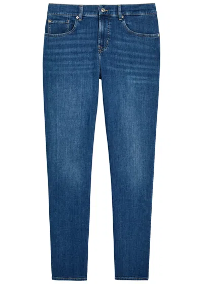 7 For All Mankind Slimmy Slim Straight-leg Jeans In Blue