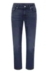 7 For All Mankind Slimmy Tapered - Skinny Medium-waisted Jeans In Blue