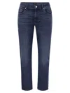 7 For All Mankind Slimmy Tapered - Skinny Medium-waisted Jeans In Blue