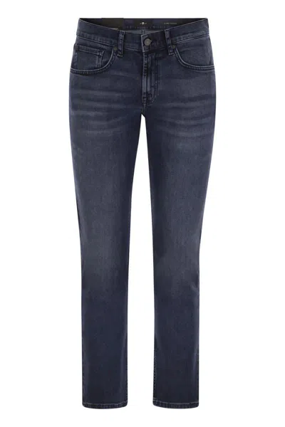 7 For All Mankind Slimmy Tapered - Skinny Medium-waisted Jeans In Blue