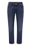 7 For All Mankind Slimmy Tapered - Skinny Medium-waisted Jeans In Blue