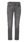 7 For All Mankind Slimmy Tapered - Skinny Medium-waisted Jeans In Gray