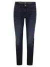 7 For All Mankind Slimmy Tapered Alto - Mid-rise Skinny Jeans In Dark Denim