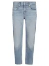 7 For All Mankind Tailored Slim Fit Trousers Pockets In Blue