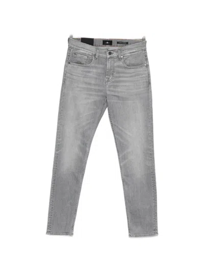 7 For All Mankind Slimmy Tapered Denim Jeans In Gray