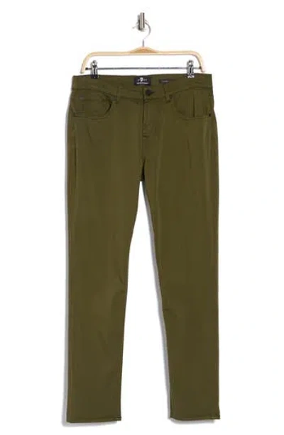 7 For All Mankind Slimmy Tapered Jeans In Emea Green