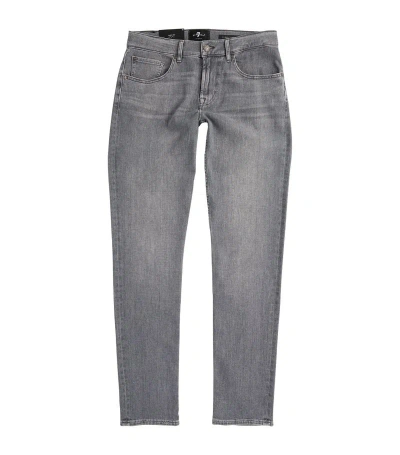 7 For All Mankind Slimmy Tapered Jeans In Grey