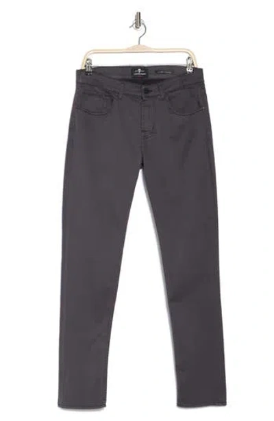 7 For All Mankind Slimmy Tapered Jeans In Gunmetal