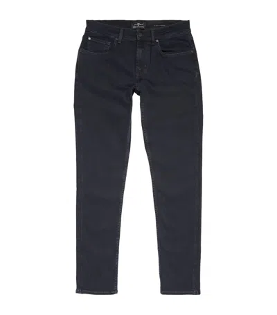 7 For All Mankind Slimmy Tapered Jeans In Navy