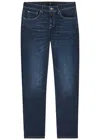 7 For All Mankind Slimmy Tapered-leg Jeans In Blue