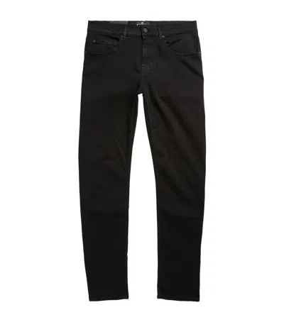 7 For All Mankind Slimmy Tapered Lux Performance Plus Jeans In Black