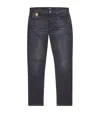7 For All Mankind Slimmy Tapered Luxe Performance Jeans In Black