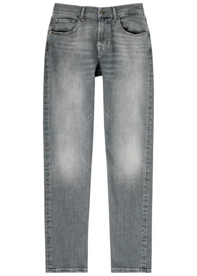 7 For All Mankind Slimmy Tapered Luxe Performance Jeans In Grey