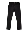 7 For All Mankind Slimmy Tapered Luxe Performance Plus Jeans In Black