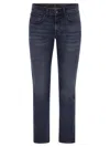 7 For All Mankind Slimmy Tapered Skinny Medium Waisted Jeans In Blue
