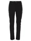 7 For All Mankind Slimmy Tapered Skinny Medium Waisted Jeans In Black