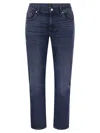 7 For All Mankind Slimmy Tapered - Skinny Medium-waisted Jeans In Blue