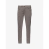 7 FOR ALL MANKIND 7 FOR ALL MANKIND MEN'S GREY SLIMMY TAPERED SLIM-FIT STRETCH COTTON-BLEND TROUSERS