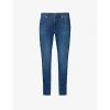 7 FOR ALL MANKIND 7 FOR ALL MANKIND MENS DARK BLUE SLIMMY TAPERED SLIM-FIT TAPERED STRETCH-DENIM JEANS