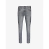 7 FOR ALL MANKIND 7 FOR ALL MANKIND MEN'S GREY SLIMMY TAPERED SLIM-FIT TAPERED STRETCH-DENIM JEANS
