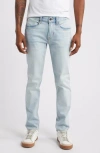 7 For All Mankind Slimmy Tapered Stretch Cotton Jeans In Blue