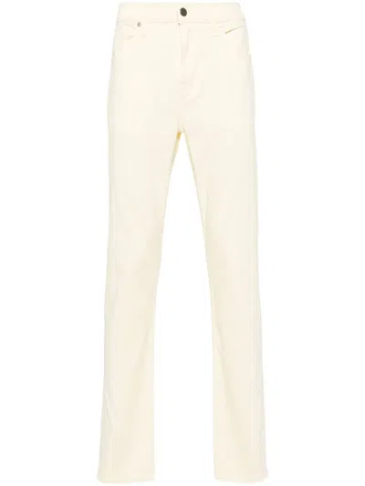 7 For All Mankind Slimmy Tapered Trousers In Ecru