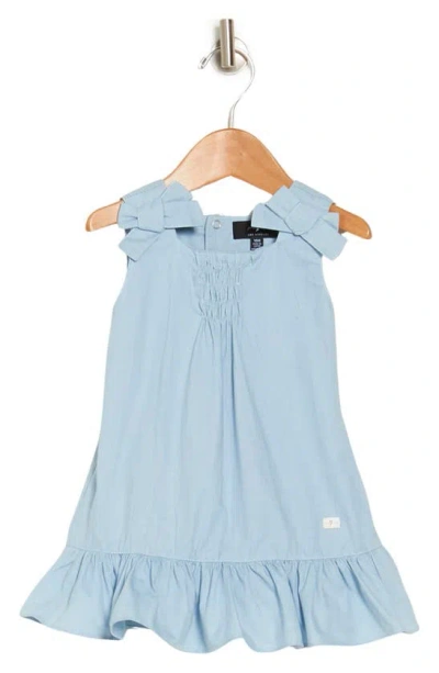 7 For All Mankind Babies' Smocked Cotton Dress In Beach Blue