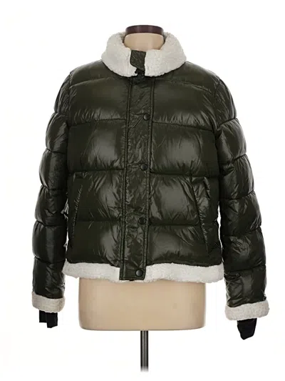 Pre-owned 7 For All Mankind Snow Jacket In Green