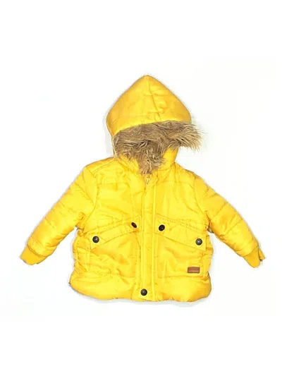 Pre-owned 7 For All Mankind Babies' Snow Jacket In Yellow