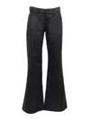 7 For All Mankind Flared Denim Trousers In Black