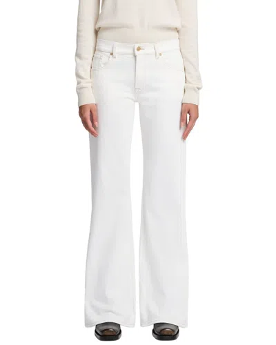 7 For All Mankind Spencer Flare Jean In White