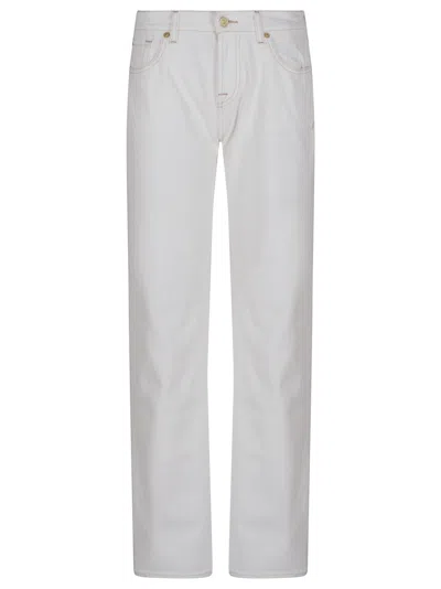 7 For All Mankind Spencer Flare Milkyway In White