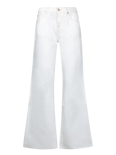 7 For All Mankind Spencer Flare Milkyway White Jeans