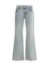 7 For All Mankind Spencer Flare Sahara Jeans In Light Blue