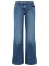 7 For All Mankind Mankind Mid-rise Straight Jeans In Blue