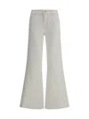 7 For All Mankind Dojo Tailorless White Shell Flare Leg Jean In White