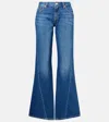 7 For All Mankind Spencer Mid-rise Flared Jeans In Blue