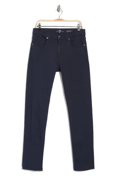 7 For All Mankind Squiggle Slim Fit Pants In Navy
