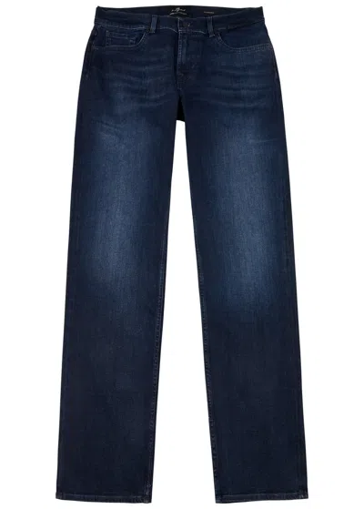 7 For All Mankind Standard Luxe Performance Eco Straight-leg Jeans In Dark Blue