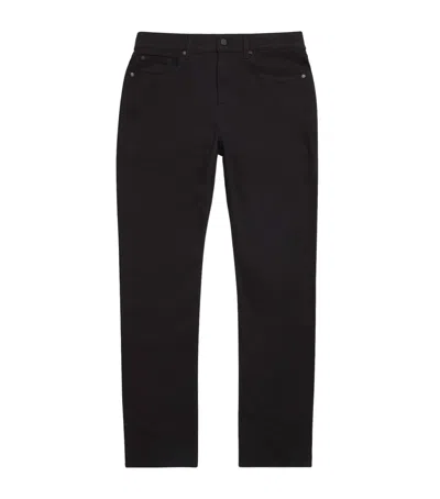 7 For All Mankind Standard Straight Jeans In Black