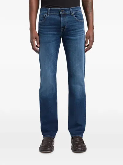 7 For All Mankind Standard Straight-leg Jeans In Blue