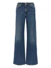 7 For All Mankind Womens Soho Dark Modern Dojo Flared-leg High-rise Denim-blend Jeans In Blue