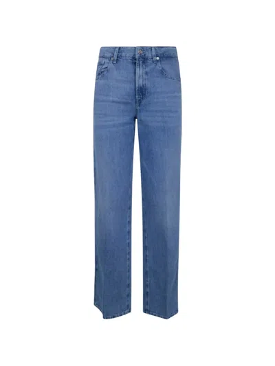 7 For All Mankind Stovepipe Jeans In Blue