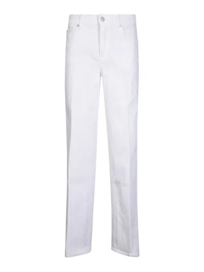 7 For All Mankind Stovepipe Straight In White