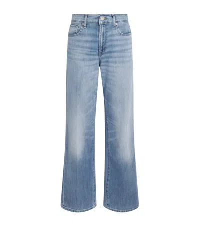7 For All Mankind Stovepipe Straight Jeans In Blue