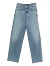 7 For All Mankind Stovepipe Straight Oceanstone In Blue