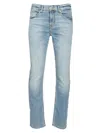 7 For All Mankind Straight Chino Comfort Twill Wall In Light Blue